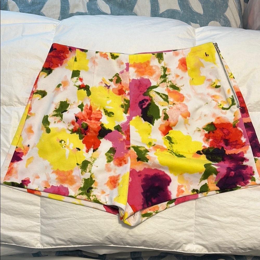 Forever 21 Floral High Waist Shorts - Multicolor